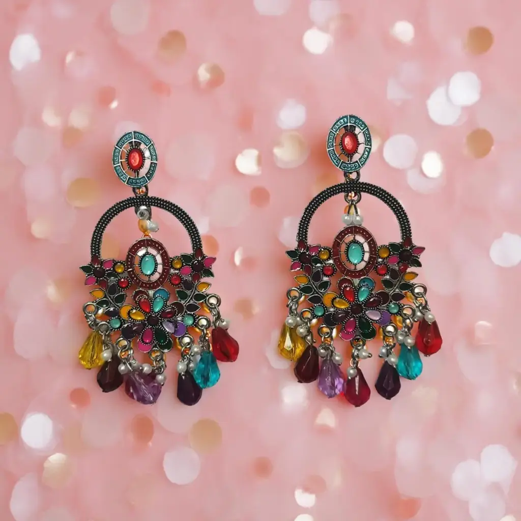 Ragi Vibrant Blossom Statement Earrings