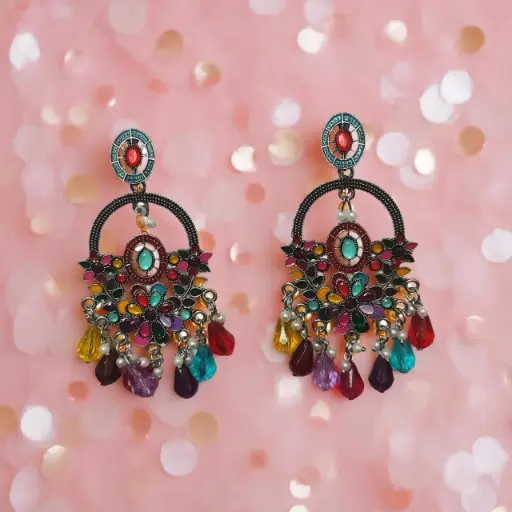 Ragi Vibrant Blossom Statement Earrings