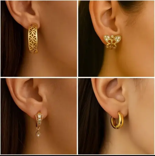 Ragi Anti  Tarnish 4 Pair Earrings Combo [1]